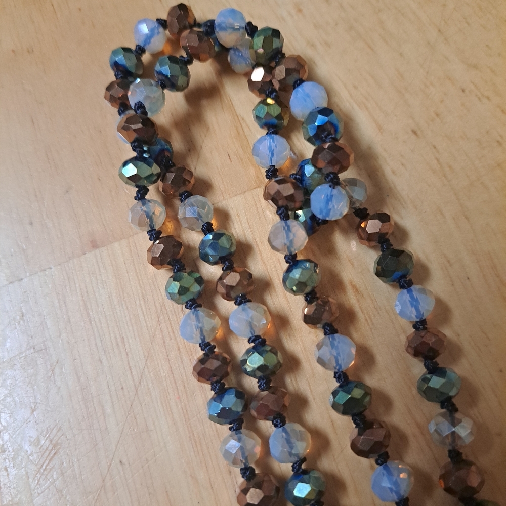 24" necklace, shown as a double wrapped look